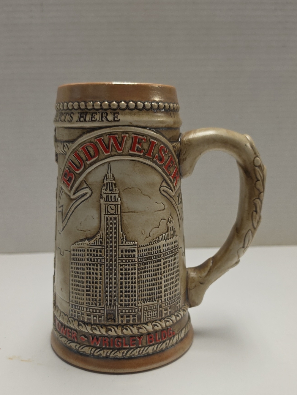 Budweiser Ltd. 1981  Ceramic Stein with Red Lettering